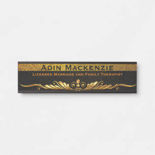 Porte-nom Pour Porte Élégant Moderne Thérapeute Officier LMFT Office