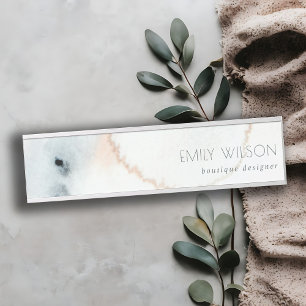 Porte-nom Pour Porte Elégante plage d'aquarelle bleu Aquarelle Aquarell