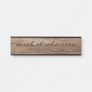 Porte-nom Pour Porte Élégantes enseignes de porte de bureau en bois rus