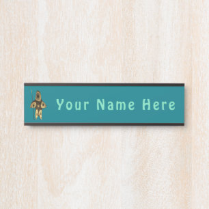 Porte-nom Pour Porte Empreinte de patte d'ours polaire
