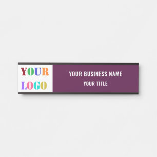 Porte-nom Pour Porte Enseigne de porte de bureau d'entreprise avec logo