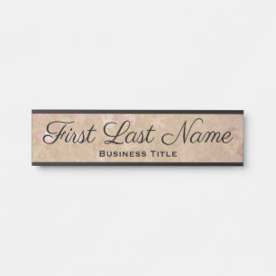 Porte-nom Pour Porte Enseigne de porte de bureau élégante simple en or