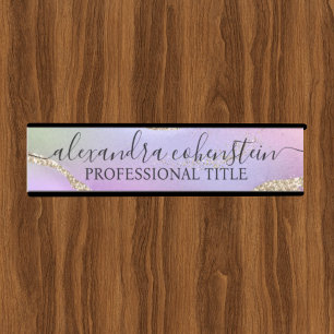 Porte-nom Pour Porte Enseigne de porte de bureau en marbre d'agate past