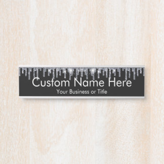 Porte-nom Pour Porte Faux Crystal Rhinestone Bling Beauté Salon Mode