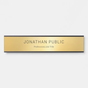Porte-nom Pour Porte Faux Gold Moderne Élégant minimaliste Modèle