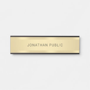 Porte-nom Pour Porte Faux Gold tendance Glamour Modèle moderne