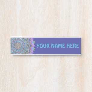 Porte-nom Pour Porte Fleur De Vie - Mandala India Style 2