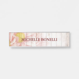 Porte-nom Pour Porte Floral minimaliste Plain moderne
