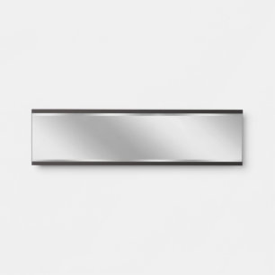 Porte-nom Pour Porte Fond argenté vierge pour votre maison de texte