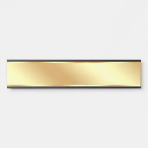 Porte-nom Pour Porte Fond doré élégant pour votre texte