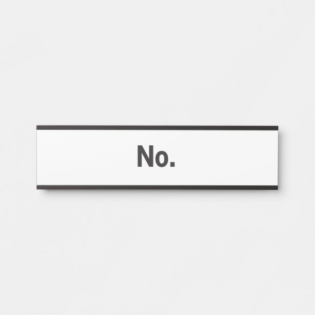 Porte-nom Pour Porte Hanging Name Plate: No. (Devant)