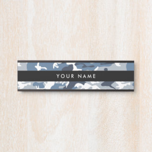Porte-nom Pour Porte Hiver Camouflage bleu neige, Militaire, Armée