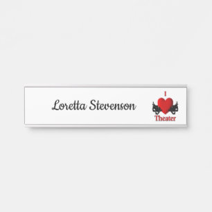 Porte-nom Pour Porte I Heart Theater Personnel