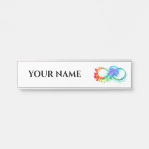 Porte-nom Pour Porte Infinity avec Rainbow Jellyfish