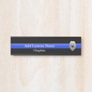 Porte-nom Pour Porte Insigne de l'aumônier de la ligne bleue mince