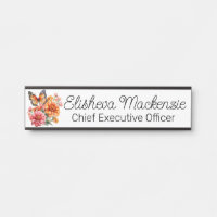 Jardin de papillons Orange et Blanc Bureau