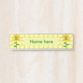 Porte-nom Pour Porte Joyeux Jour des abeilles Anniversaire Bumblebee Pe