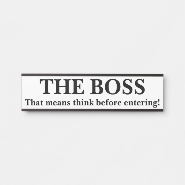 PORTE-NOM POUR PORTE LE BOSS (Devant)