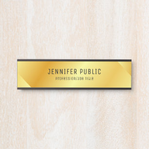 Porte-nom Pour Porte Le Modèle élégant et branché de Gold Look