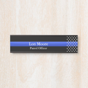 Porte-nom Pour Porte Ligne Bleue Fin - Étoiles