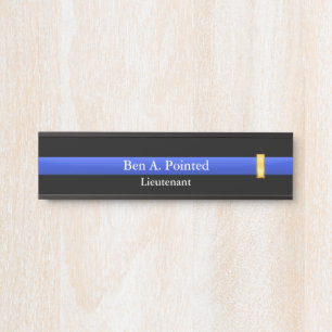 Porte-nom Pour Porte Ligne Bleue Mince - Police Lieutenant Classement P