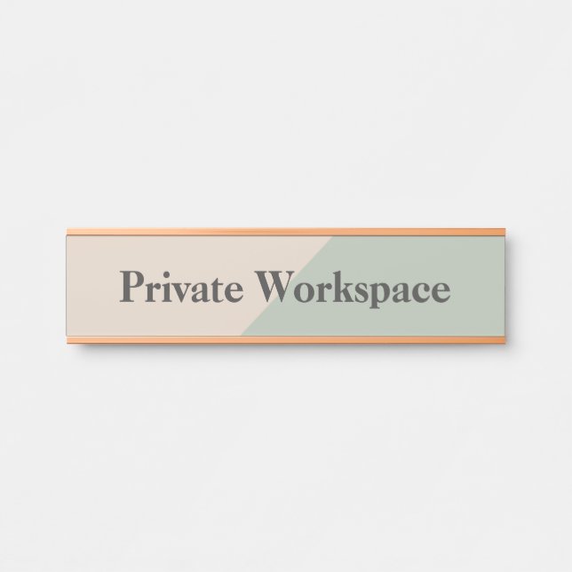 Porte-nom Pour Porte Limite de bureau en espace privé (Devant)