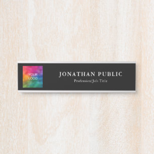 Porte-nom Pour Porte Logo de votre entreprise de Modèle personnalisé ic