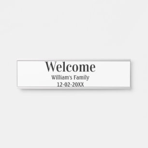 Porte-nom Pour Porte logo monogramme minimaliste simple personnalisé bo