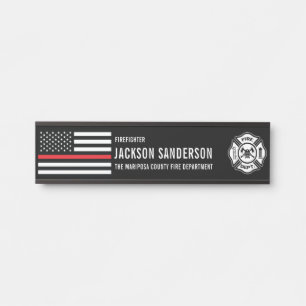 Porte-nom Pour Porte Logo personnalisé du département des pompiers Badg