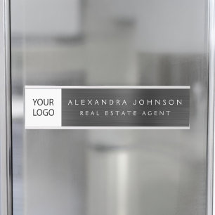 Porte-nom Pour Porte Logo Personnalisé Executive Black Professional