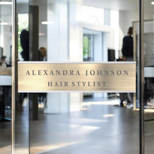 Porte-nom Pour Porte Luxe Gold Foil Entreprise moderne