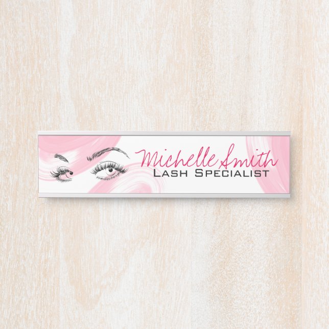 Porte-nom Pour Porte Maquillage Artiste Lash Extensions Lashes Brosses  (Devant)