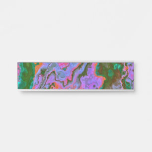 Porte-nom Pour Porte Marbre aigre