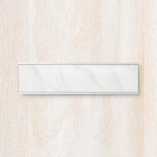 Porte-nom Pour Porte Marbre Blanc