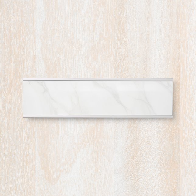 Porte-nom Pour Porte Marbre Blanc (Devant)