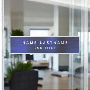 Porte-nom Pour Porte Marine Bleu Blanc Moderne Élégant Classe professio