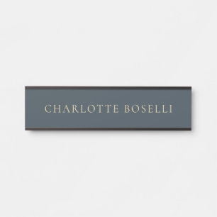Porte-nom Pour Porte Minimaliste Élégant Classique Professionnel Charbo