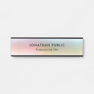 Porte-nom Pour Porte Modèle coloré moderne et élégant