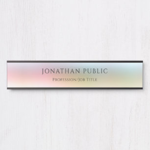 Porte-nom Pour Porte Modèle coloré moderne Jaune vert rouge bleu
