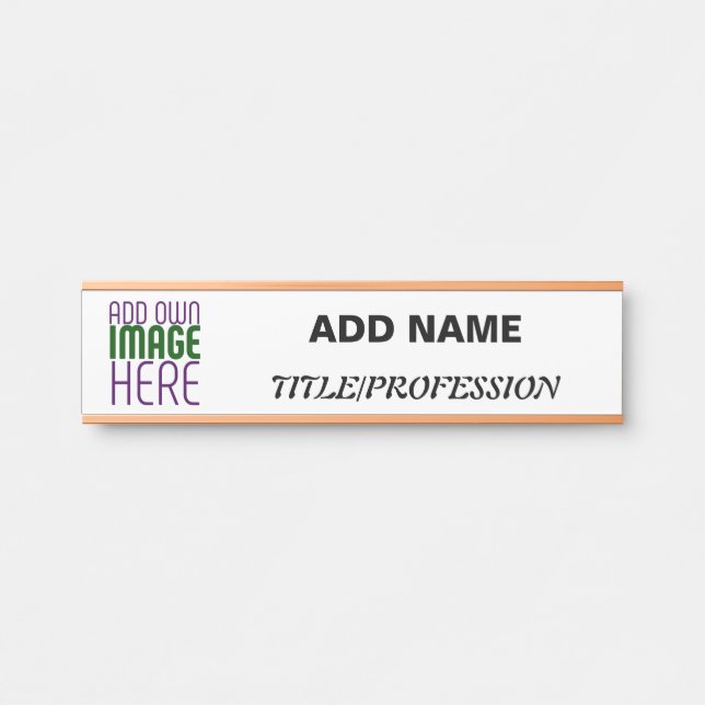 PORTE-NOM POUR PORTE MODELE DE TEXTE D'IMAGE BLANC SIMPLE ÉDITABLE MODE (Devant)