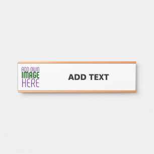 PORTE-NOM POUR PORTE MODÈLE DE TEXTE D'IMAGE BLANCHE SIMPLE MODERNE