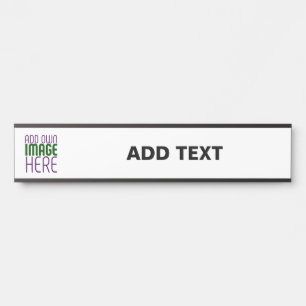 PORTE-NOM POUR PORTE MODÈLE DE TEXTE D'IMAGE BLANCHE SIMPLE MODERNE
