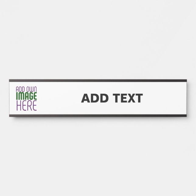 PORTE-NOM POUR PORTE MODÈLE DE TEXTE D'IMAGE BLANCHE SIMPLE MODERNE (Devant)
