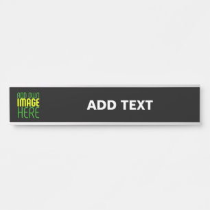 PORTE-NOM POUR PORTE MODÈLE DE TEXTE D'IMAGE NOIRE SIMPLE ET MODERNE