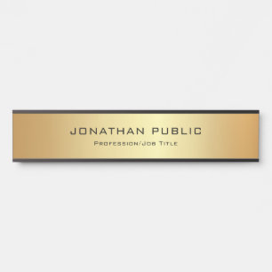 Porte-nom Pour Porte Modèle d'or Glamor moderne personnalisé