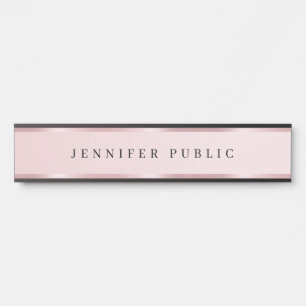 Porte-nom Pour Porte Modèle élégant Luxe Rose Or Glamour Personnalisé