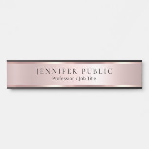 Porte-nom Pour Porte Modèle Luxueux Rose Gold Moderne Personnalisé