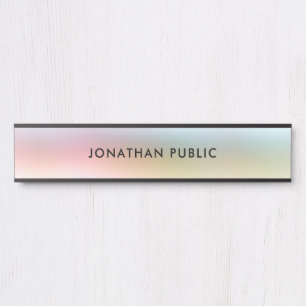 Porte-nom Pour Porte Modèle moderne tendance et coloré