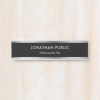 Modèle Noir Et Argent Professionnel Moderne