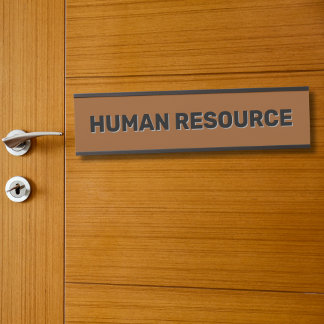 Porte-nom Pour Porte Modern Black Faux Gold Office Room Department Name